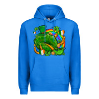 True Royal st patricks lips with horseshoe rainbow and shamrocks Premium Hoodie - AdoDesignShop