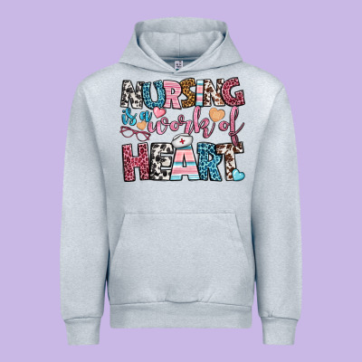 Nursing Is A Work Of Heart Urban Hoodie Designed By Bundleandbundleshop