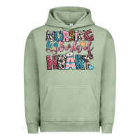 Pigment Oil Green nursing is a work of heart Urban Hoodie - BundleAndBundleShop