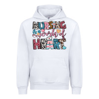 White nursing is a work of heart Urban Hoodie - BundleAndBundleShop