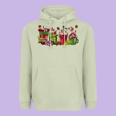 Heavyweight Hoodie wine coffee cups