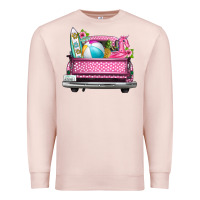 Pale Pink summer pink truck beach Premium Sweatshirt - texasbilliewilder