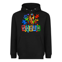 Black basketball support squad autism Heavyweight Hoodie - Zillion Design Studio