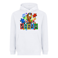 White basketball support squad autism Heavyweight Hoodie - Zillion Design Studio