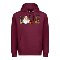 Burgundy love santa Premium Hoodie - JahusDesignShop