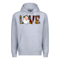 Heather Grey love santa Premium Hoodie - JahusDesignShop
