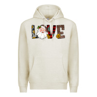Oatmeal Heather love santa Premium Hoodie - JahusDesignShop