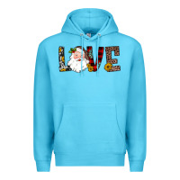 Ocean Blue love santa Premium Hoodie - JahusDesignShop