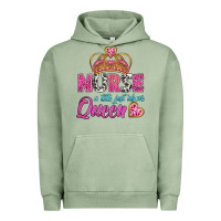 Pigment Oil Green nurse a title just above queen Urban Hoodie - BundleAndBundleShop
