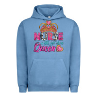 Pigment Pebble Blue nurse a title just above queen Urban Hoodie - BundleAndBundleShop