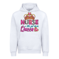 White nurse a title just above queen Urban Hoodie - BundleAndBundleShop