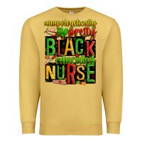 Antique Gold unapologetically pretty black and educated nurse Premium Sweatshirt - Zillion Design Studio