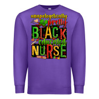 Purple unapologetically pretty black and educated nurse Premium Sweatshirt - Zillion Design Studio