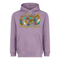 Lavender with god all things are possible with cross Heavyweight Hoodie - texasbilliewilder