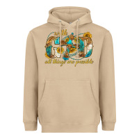 Mushroom with god all things are possible with cross Heavyweight Hoodie - texasbilliewilder