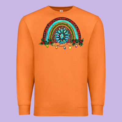 Gemstone Christmas Rainbow Premium Sweatshirt Designed By Ranaportraitstore