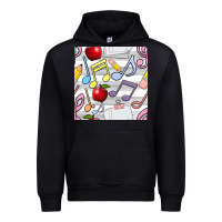 Black music class seamless pattern Urban Hoodie - BundleAndBundleShop
