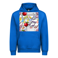 Cobalt music class seamless pattern Urban Hoodie - BundleAndBundleShop