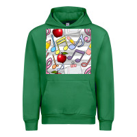 Emerald music class seamless pattern Urban Hoodie - BundleAndBundleShop