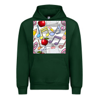 Forest Green music class seamless pattern Urban Hoodie - BundleAndBundleShop