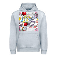 Heather Grey music class seamless pattern Urban Hoodie - BundleAndBundleShop