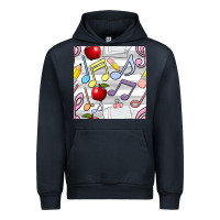 Navy music class seamless pattern Urban Hoodie - BundleAndBundleShop