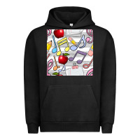 Pigment Black music class seamless pattern Urban Hoodie - BundleAndBundleShop