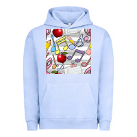 Pigment Grape Ice music class seamless pattern Urban Hoodie - BundleAndBundleShop
