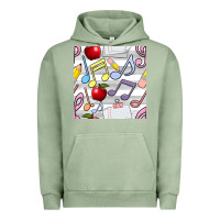 Pigment Oil Green music class seamless pattern Urban Hoodie - BundleAndBundleShop