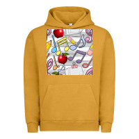 Pigment Peanut Butter music class seamless pattern Urban Hoodie - BundleAndBundleShop