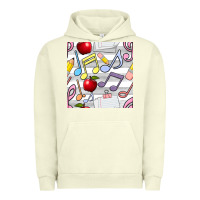 Pigment Pistachio music class seamless pattern Urban Hoodie - BundleAndBundleShop