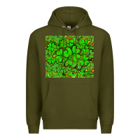 Army Green shamrock bomb Premium Hoodie - AdoDesignShop
