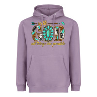 Lavender with god all things are possible with gemstone Heavyweight Hoodie - texasbilliewilder