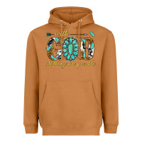 Meerkat with god all things are possible with gemstone Heavyweight Hoodie - texasbilliewilder