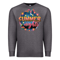 Charcoal Heather summer nights Premium Sweatshirt - texasbilliewilder