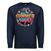 Navy summer nights Premium Sweatshirt - texasbilliewilder