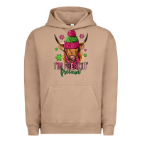 Pigment Burro i'm freakin freezin pink christmas long haired cow Urban Hoodie - Jasminsmagicworld