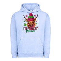 Pigment Grape Ice i'm freakin freezin pink christmas long haired cow Urban Hoodie - Jasminsmagicworld