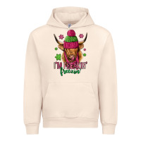 Sandshell i'm freakin freezin pink christmas long haired cow Urban Hoodie - Jasminsmagicworld