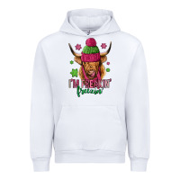 White i'm freakin freezin pink christmas long haired cow Urban Hoodie - Jasminsmagicworld