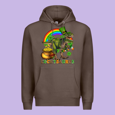 Luckysaurus And St Patricks Premium Hoodie Designed By Adodesignshop