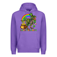 Purple luckysaurus and st patricks Premium Hoodie - AdoDesignShop