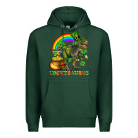 Sports Green luckysaurus and st patricks Premium Hoodie - AdoDesignShop