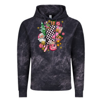 Cloud Black pink christmas lightning bolt Vintage Hoodie - AdoDesignShop