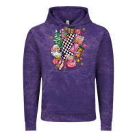 Cloud Purple pink christmas lightning bolt Vintage Hoodie - AdoDesignShop