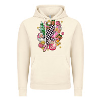 Vintage Artic pink christmas lightning bolt Vintage Hoodie - AdoDesignShop
