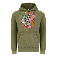 Vintage Olive pink christmas lightning bolt Vintage Hoodie - AdoDesignShop