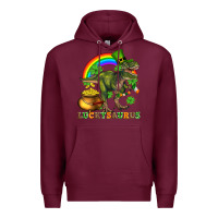 Burgundy luckysaurus and st patricks Premium Hoodie - AdoDesignShop