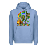 Colony Blue luckysaurus and st patricks Premium Hoodie - AdoDesignShop