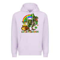 Lilac luckysaurus and st patricks Premium Hoodie - AdoDesignShop